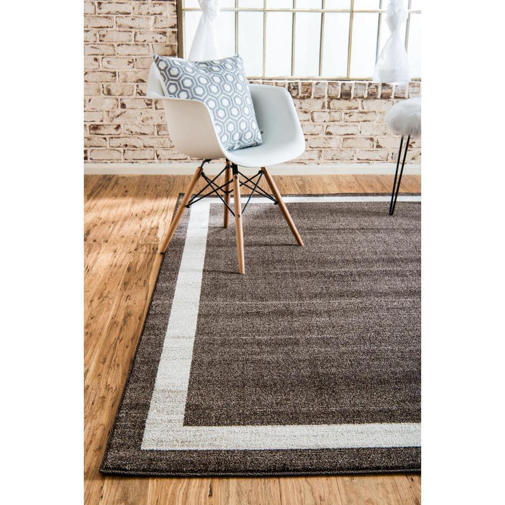 Unique Loom Del Mar Collection Area Rug - Maria (3' 3" x 5' 3" Rectangle Brown/Ivory)