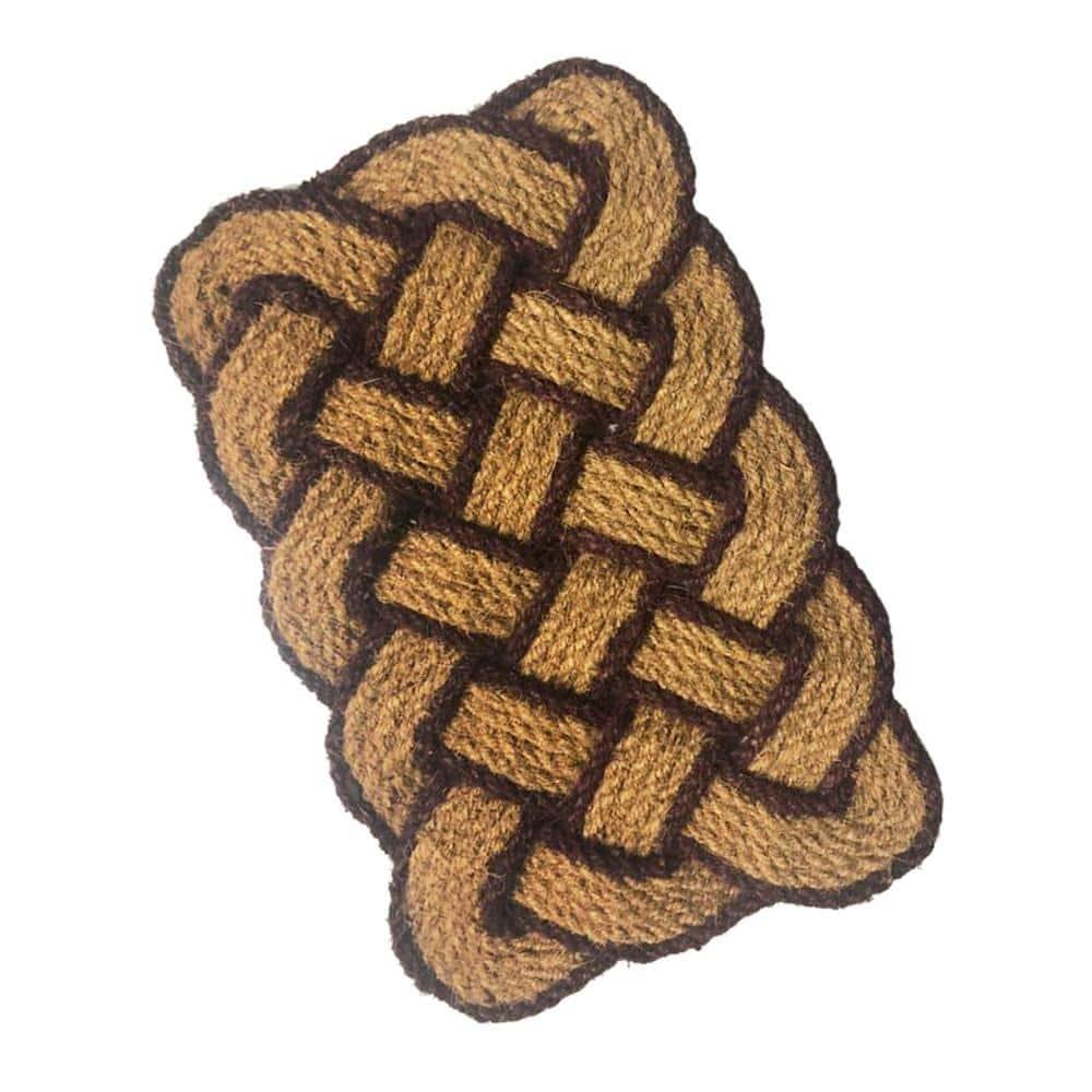 Coir Door Mat Lover's Knot - Brown 18" x 30"
