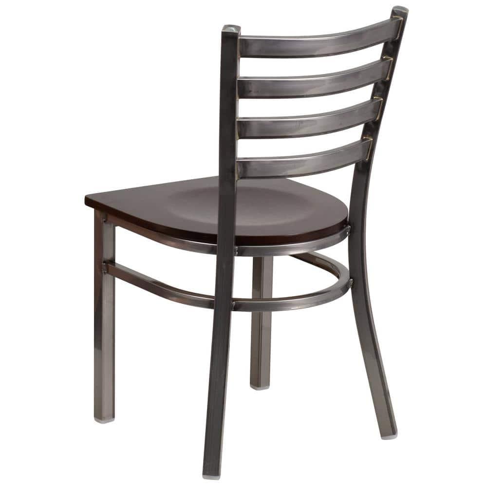 Flash Furniture Kendall Clear Coated Ladder Back Metal Restaurant Chair