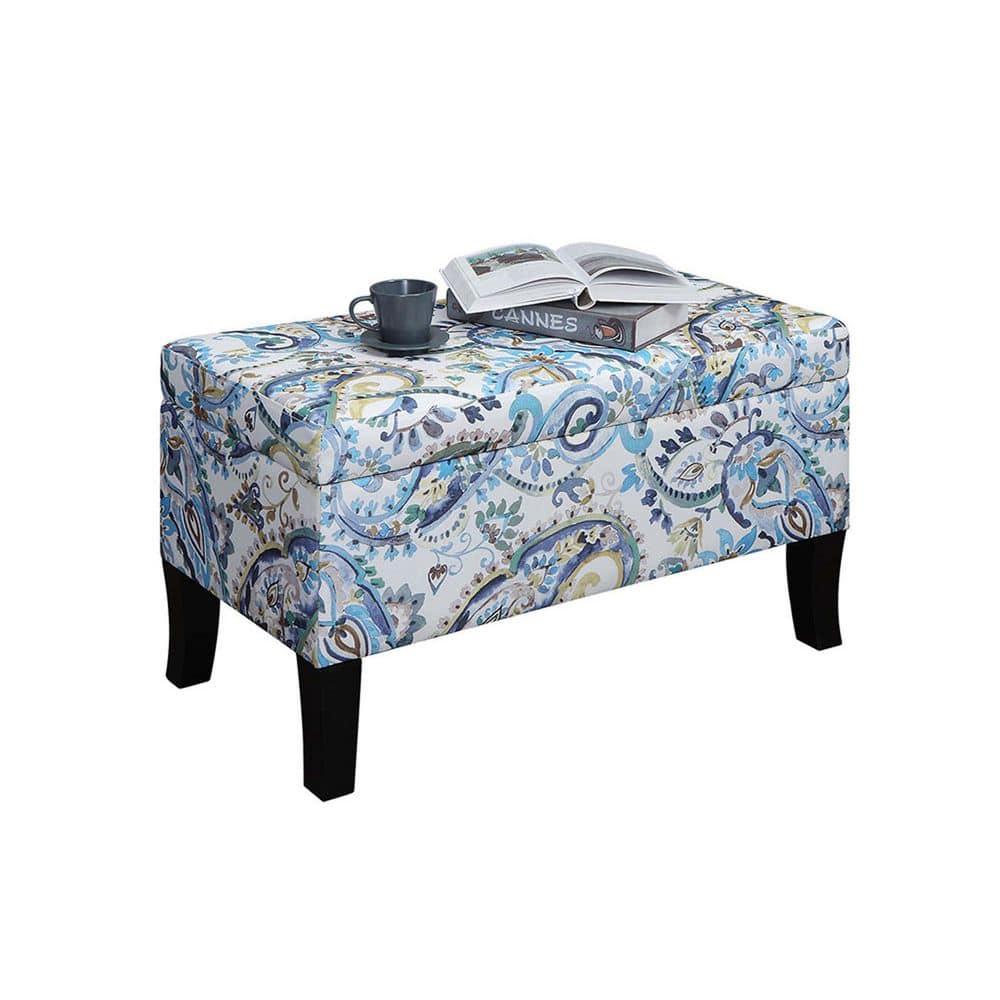 Convenience Concepts Designs4Comfort Winslow Storage Ottoman, Paisley Fabric