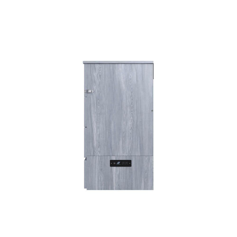 Deerfield Murphy Bed Chest Queen Driftwood with Charging Station