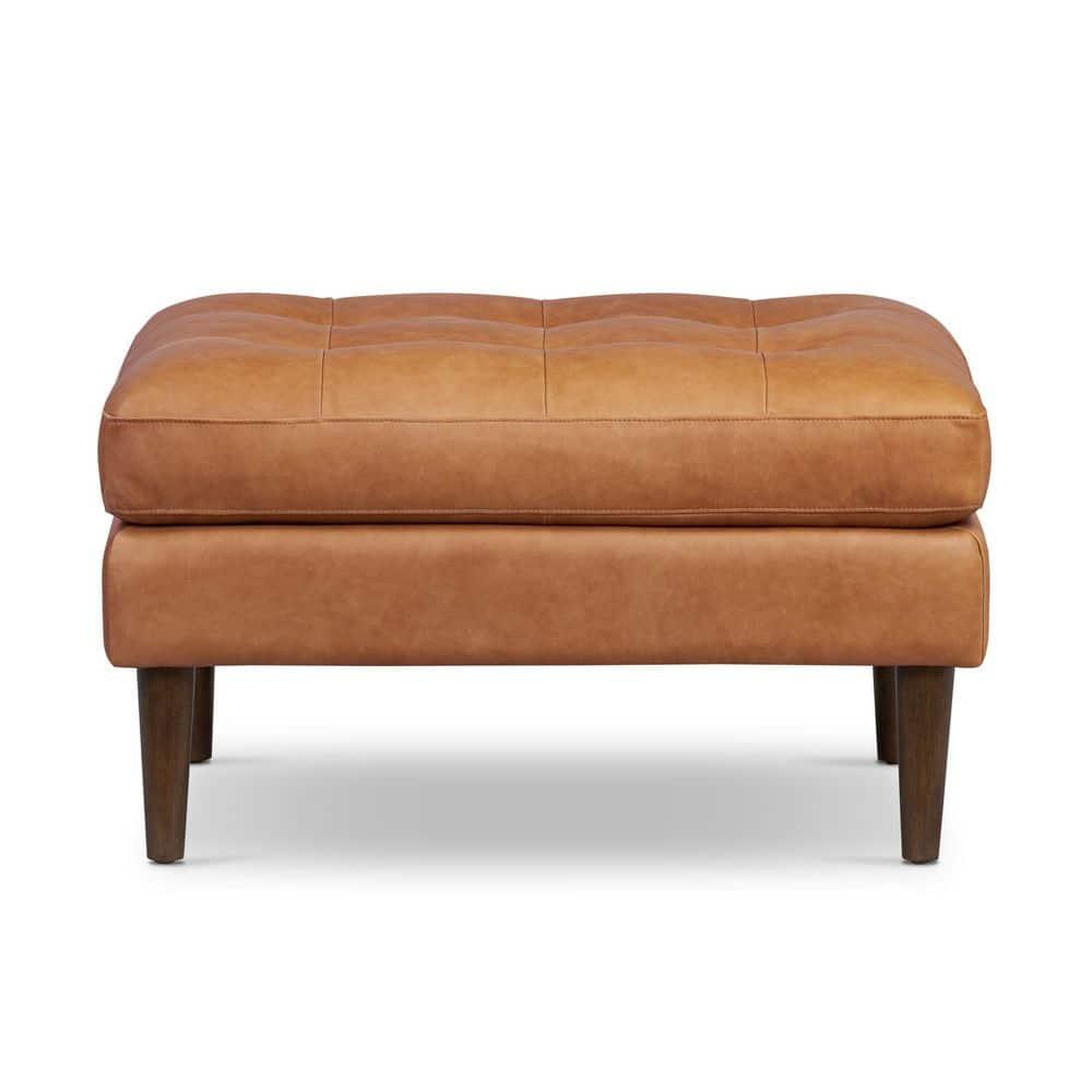 Florence Ottoman Cognac Tan - Poly & Bark