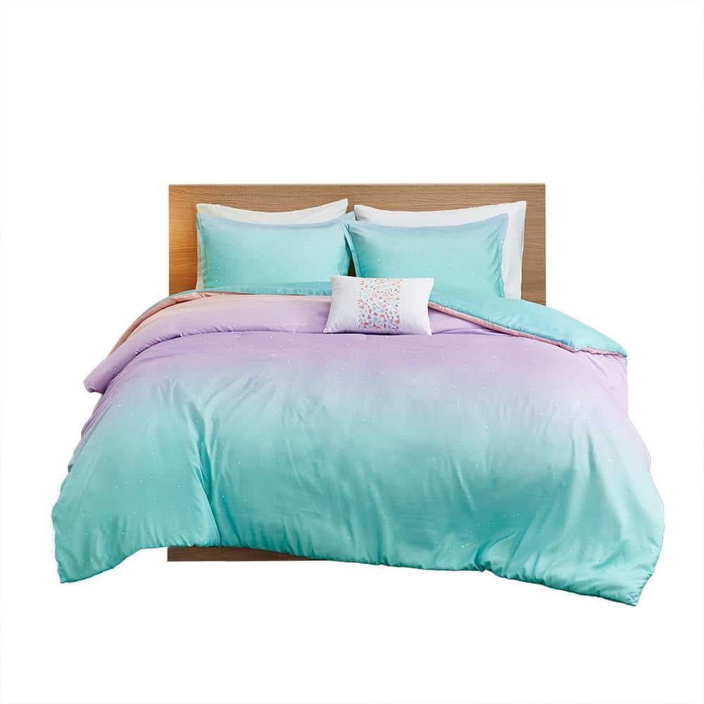 Mi Zone Glimmer Watercolor Tye Dye Duvet Cover Set