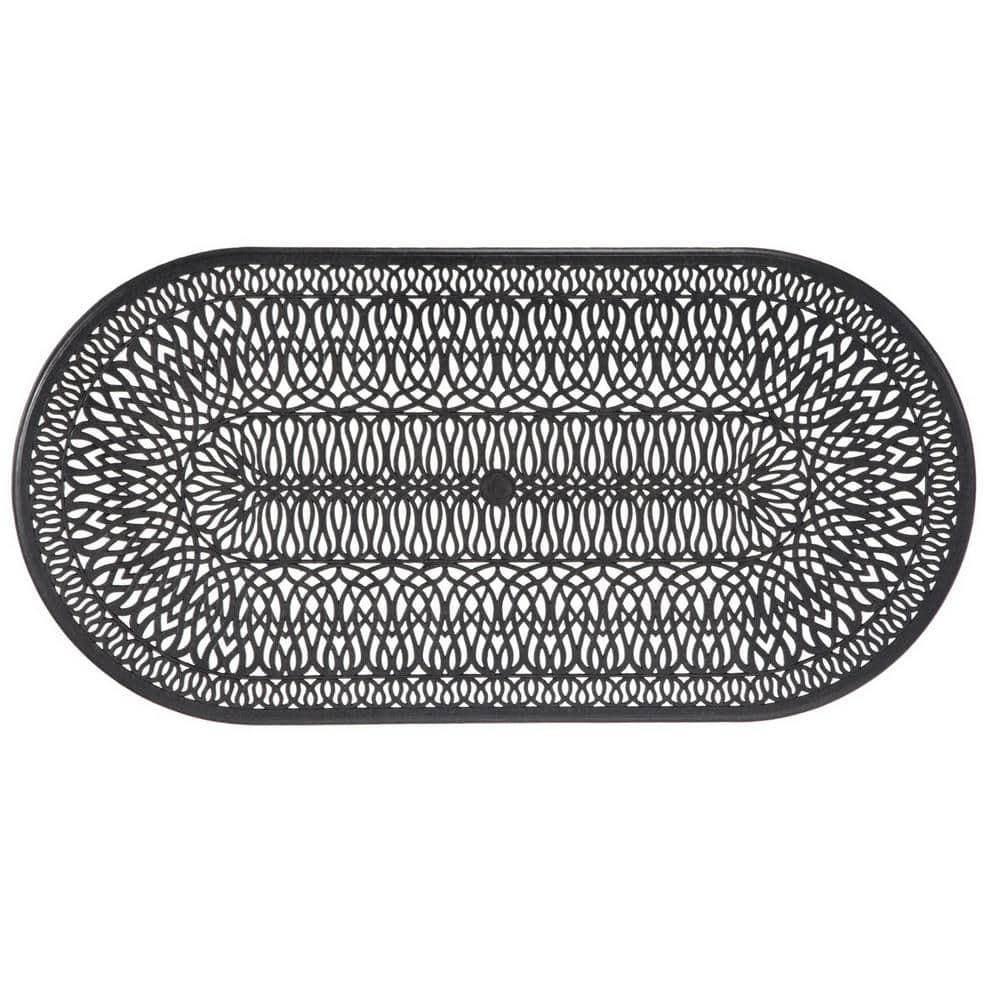 Homestyles Capri Aluminum Outdoor Dining Table in Charcoal