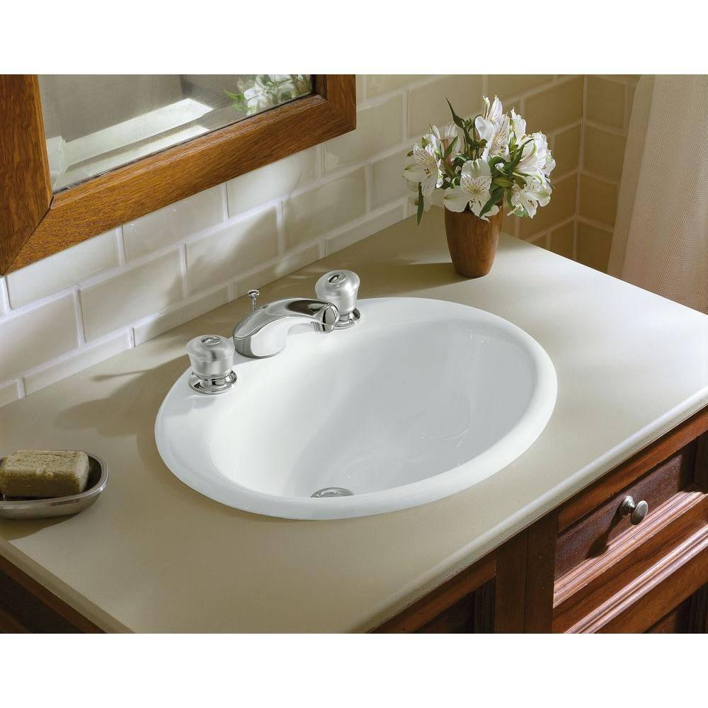 Farmington Self Rimming Bathroom Sink with Center