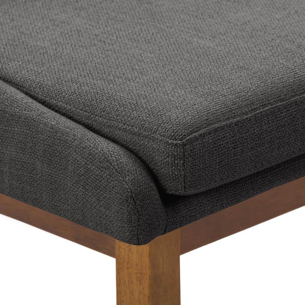Luca Dark Gray Fabric Upholstered Formed Back Counter Bar Stools - Set of 2