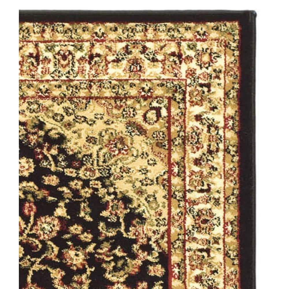 Lyndhurst LNH222 Power Loomed Accent Rug - Black/Ivory - 3'3"x5'3" - Safavieh