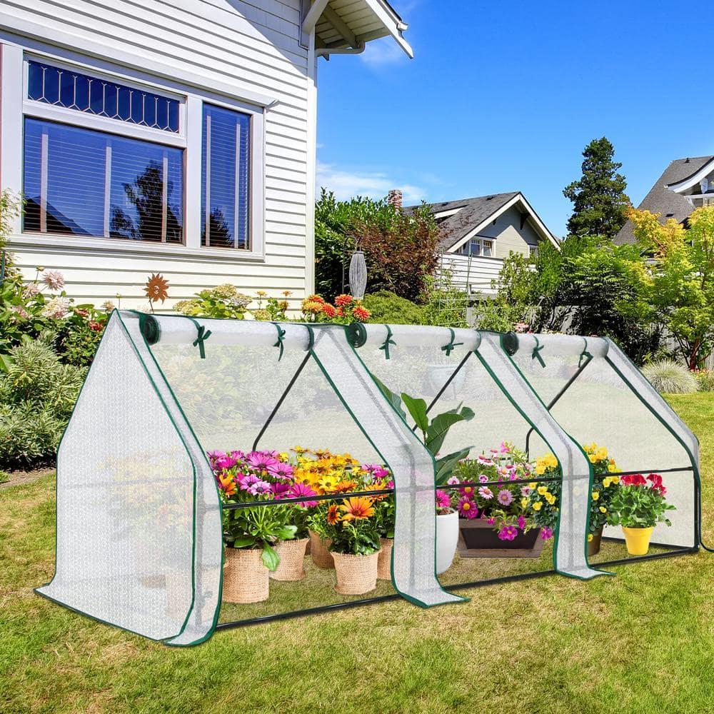 EAGLE PEAK 95'' W x 36'' D Mini Greenhouse With Bubble Film Cover