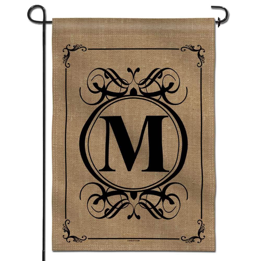 ANLEY 12.5 in x 18 in Classic Monogram Letter P Garden Flag, Family Last Name Initial Yard Flags