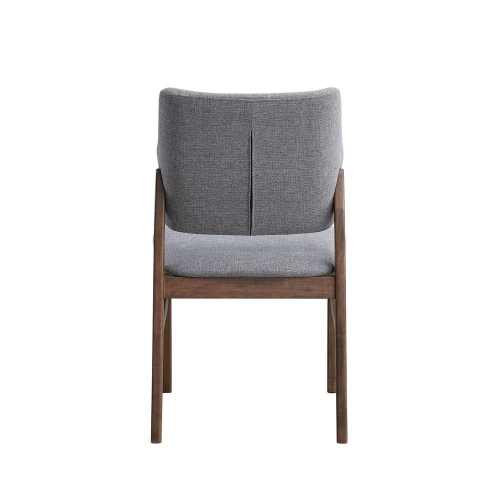 ACME Furniture Sarha Armless Side Chair In Light Gray And Walnut (Set Of 2)