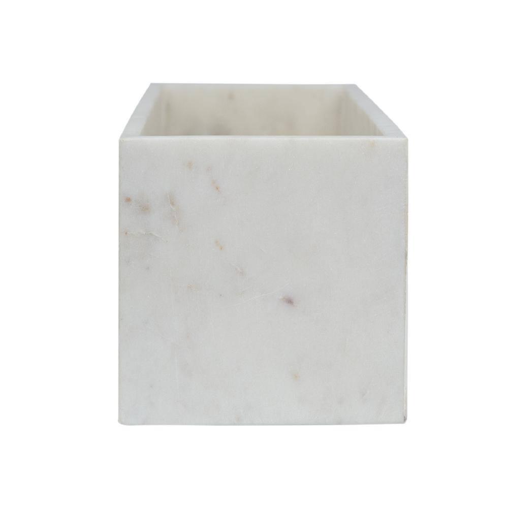 A&B Home  Rectangular Marble Tray - White.