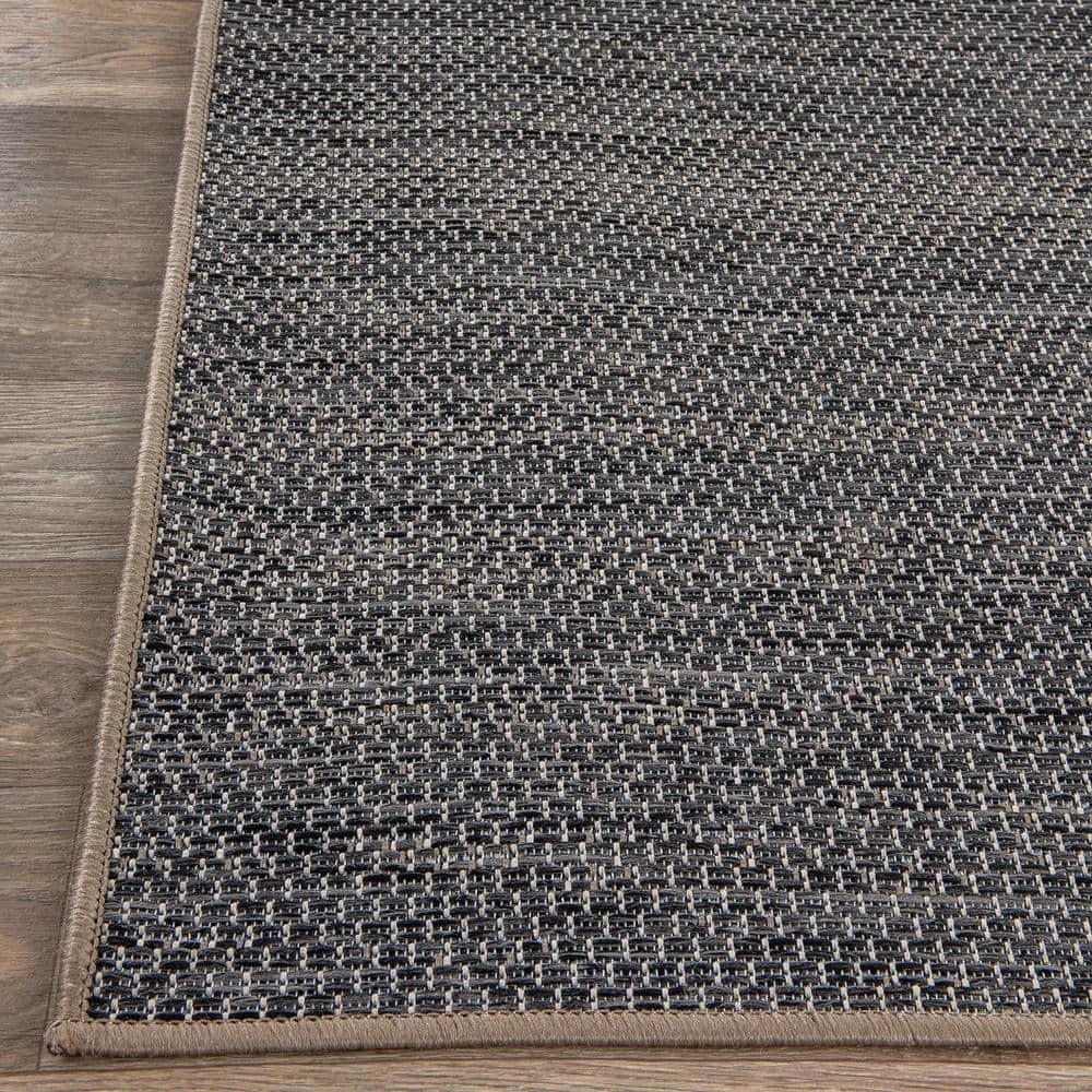 World Rug Gallery Contemporary Abstract Indoor/Outdoor Area Rug - Gray 5' x 7'