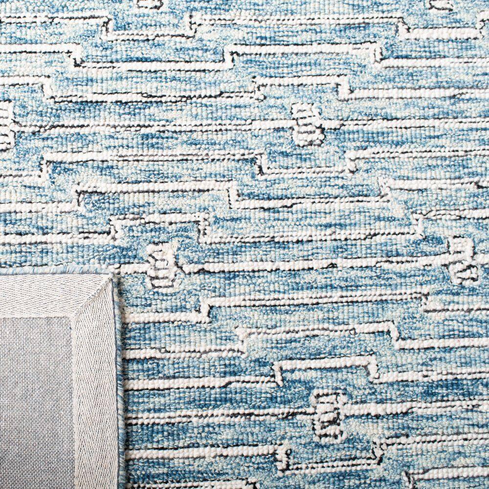 Micro-Loop MLP178 Hand Tufted Area Rug - Light Blue/Ivory - 5'x5' - Safavieh.