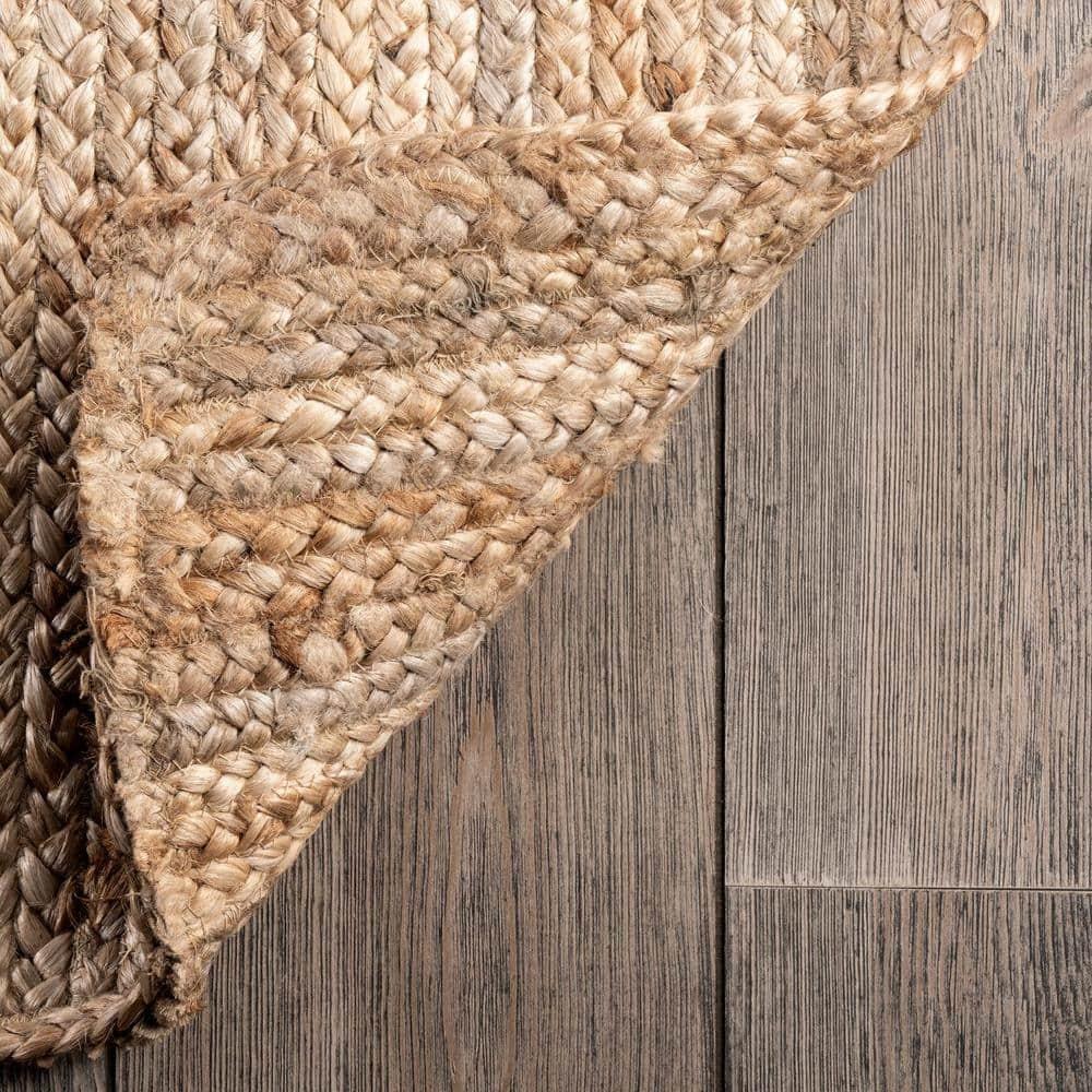 nuLOOM Rigo Hand Woven Farmhouse Jute Runner Rug, 2' 6" x 16', Natural