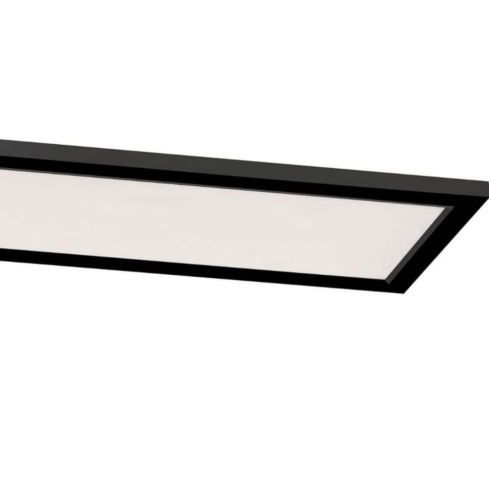 AFX Lugano 48"x12" LED Linear Flush Mount Light - 48"L x 12"W x 1"H Black