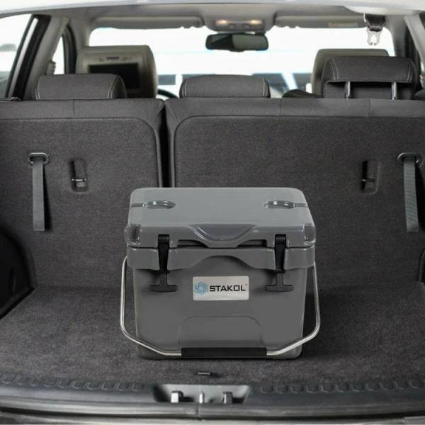 Costway 16 Quart Cooler Portable Ice Chest Leak-proof 24 Cans Ice Boxfor Camping