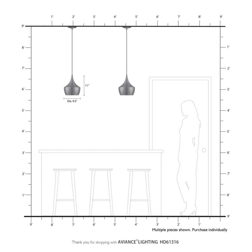 Schultz Single Light Metal Dimmable Pendant