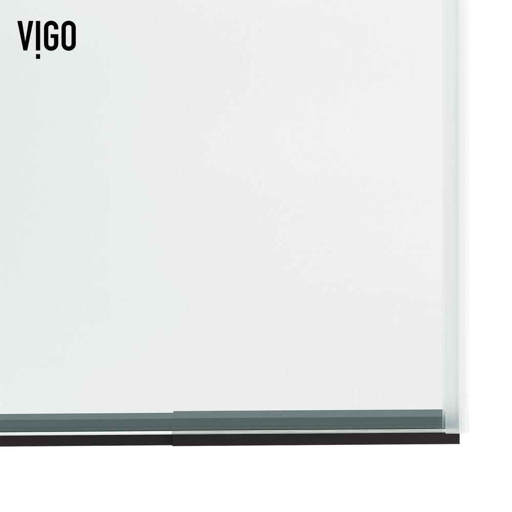 Houston 56-60" W x 76" H Sliding Frameless Shower Door with 3/8" Clear Glass