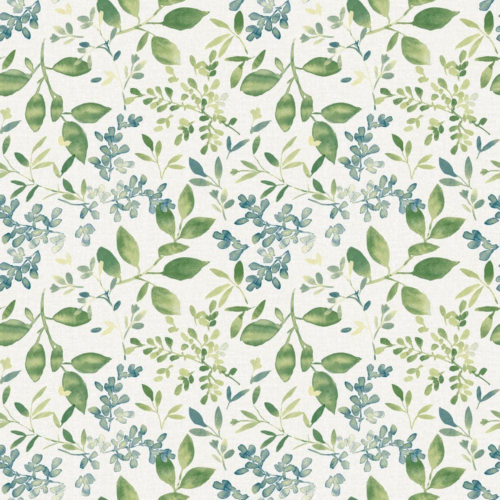 Chesapeake Tinker Woodland Botanical Wallpaper, Green