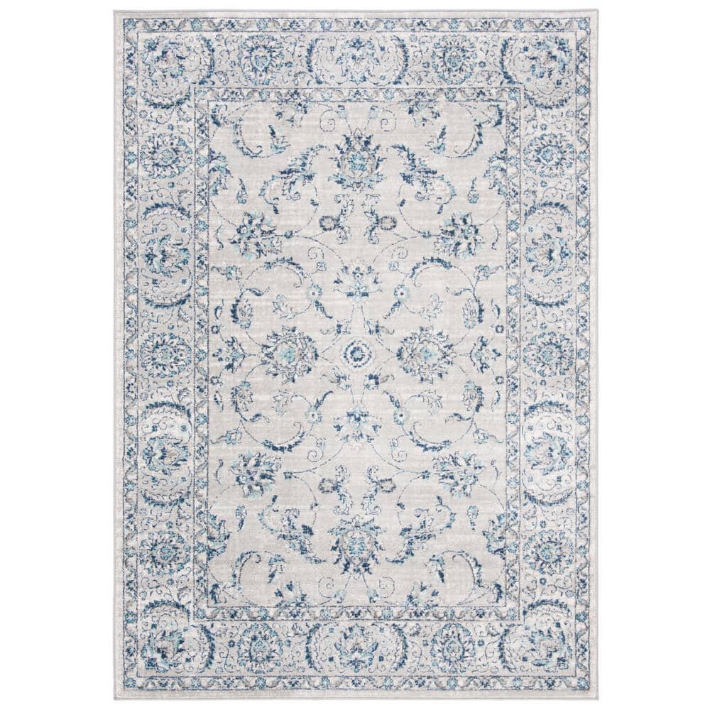 Brentwood BNT854 Power Loomed Indoor Area Rug - Light Grey/Blue - 5'3"x7'6" - Safavieh