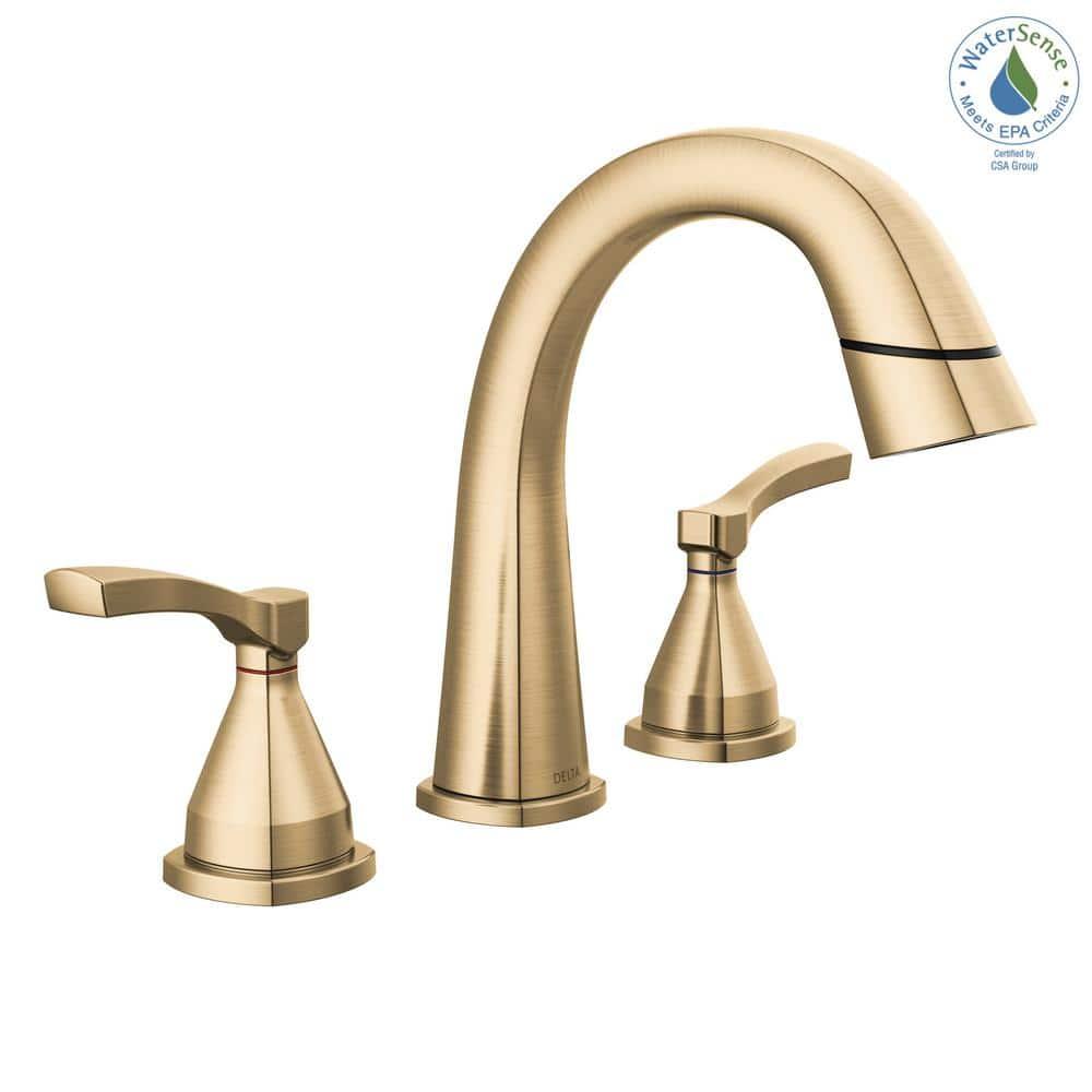 Stryke Widespread Bathroom Faucet with Drain Assembly and DIAMOND™ Seal Technology