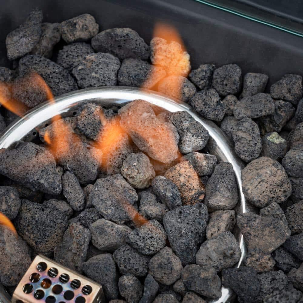 Hanover Naples 40,000 BTU Column Fire Pit with Glass Burner Enclosure