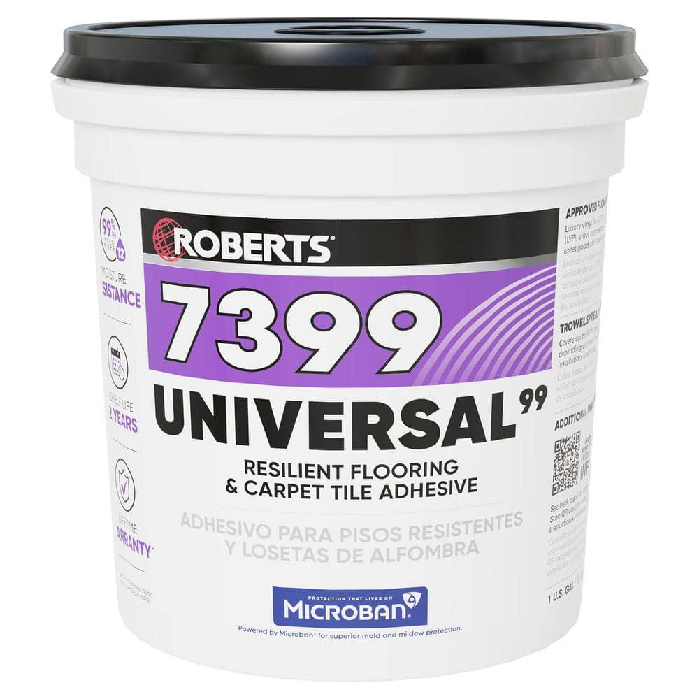 1 Gal. (4 qt.) 8-10 Hour Dry Time Universal Resilient Flooring and Carpet Tile Floor Adhesive in Off White