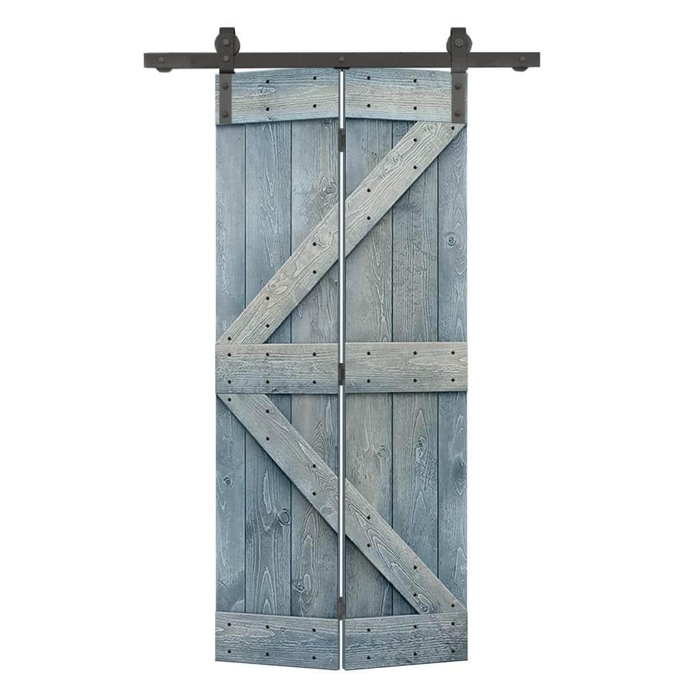 Calhome 84'' Solid Wood Barn Doors | Wayfair