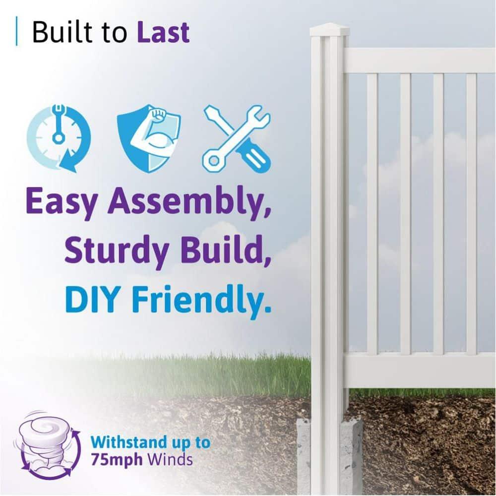 WamBam 4 ft. H x 4 ft. W Traditional Picket Gate