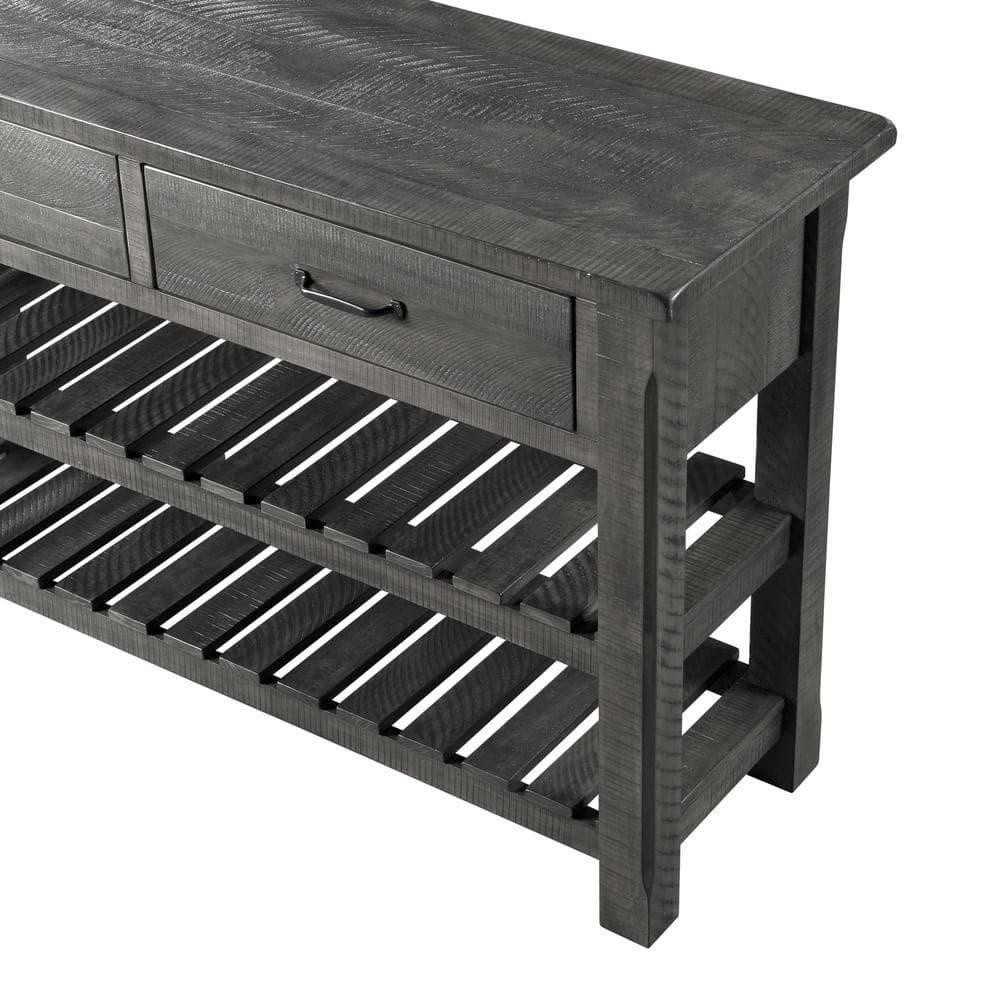 Martin Svensson Barn Door Solid Wood Sofa Console Table Gray