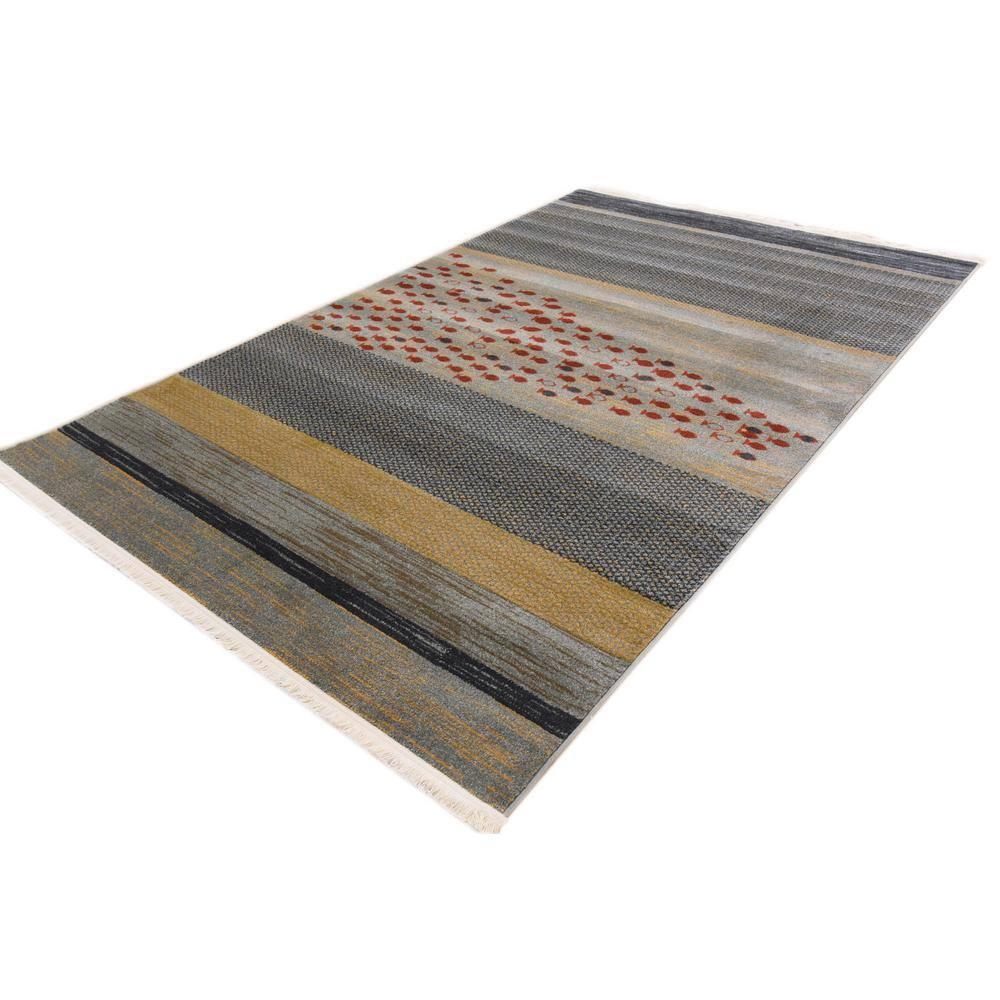 Unique Loom Fars Collection Area Rug - Jordan (5' 1" x 8' Rectangle Blue/Light Blue)