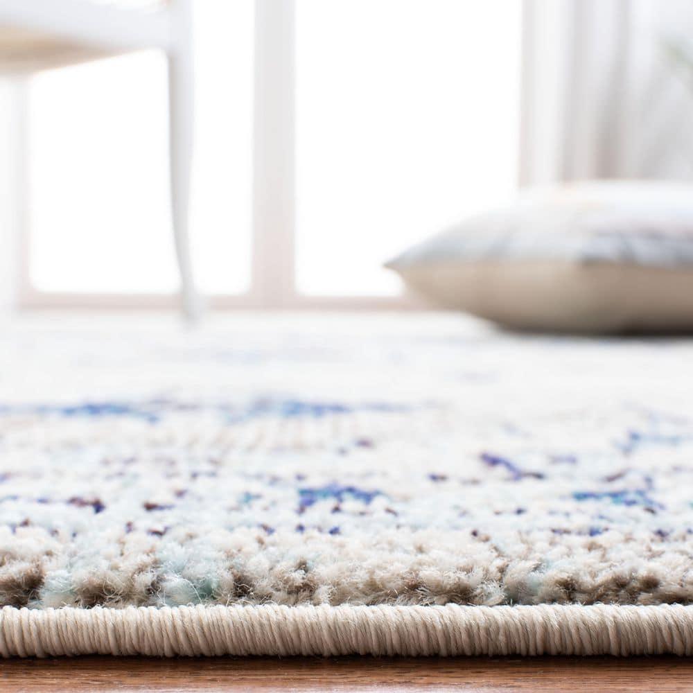 Madison MAD473 Power Loomed Indoor Area Rug - Ivory/Light Blue - 8'x10' - Safavieh