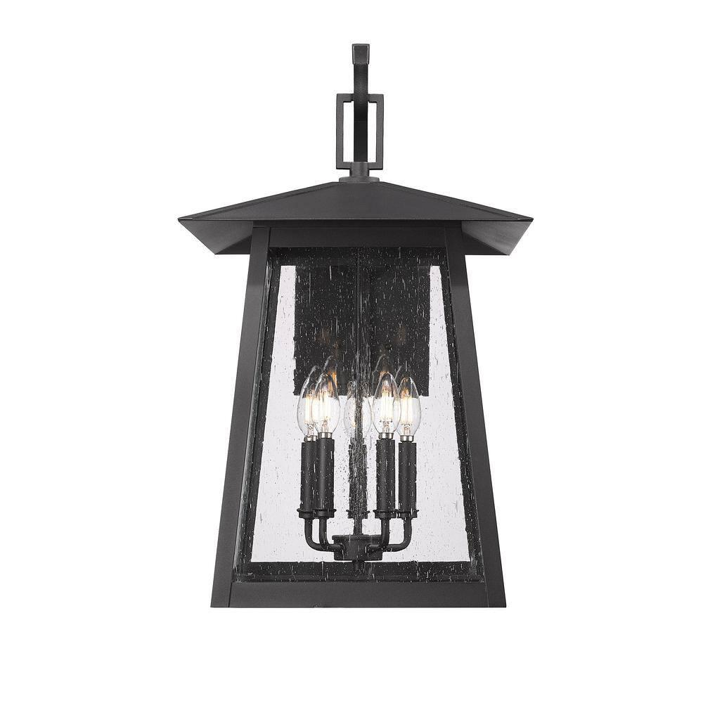 Rainer 5 Light Outdoor Wall Light in Black