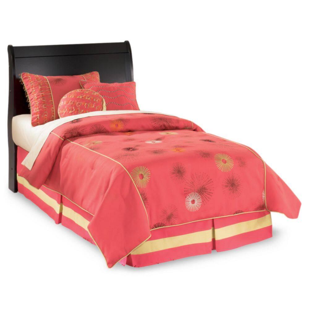 Signature Design by Ashley Casual Huey Vineyard Twin Sleigh Headboard  Black