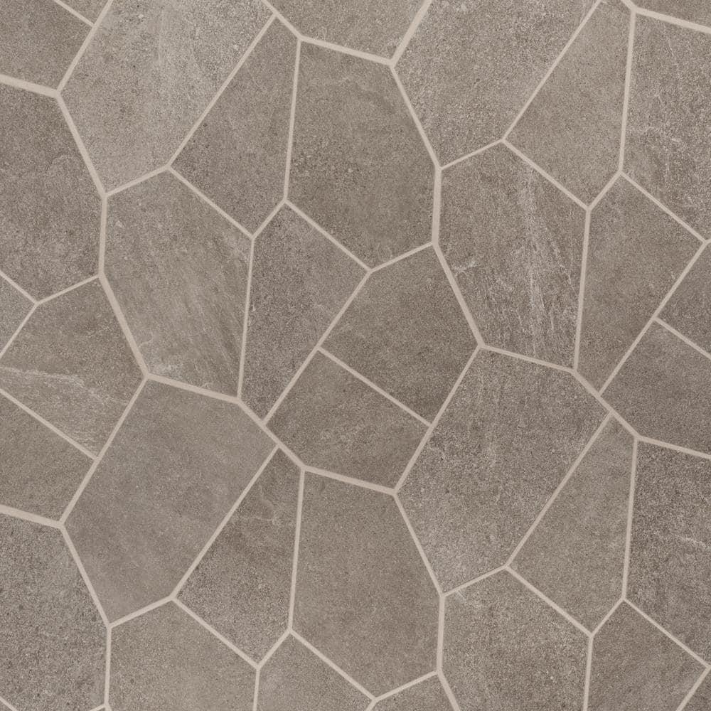 Monolith 11.81 In. X 19.68 In. Organic Pattern Matte Porcelain Mosaic Floor And Wall Tile (1.55 Sq. Ft. / Each)