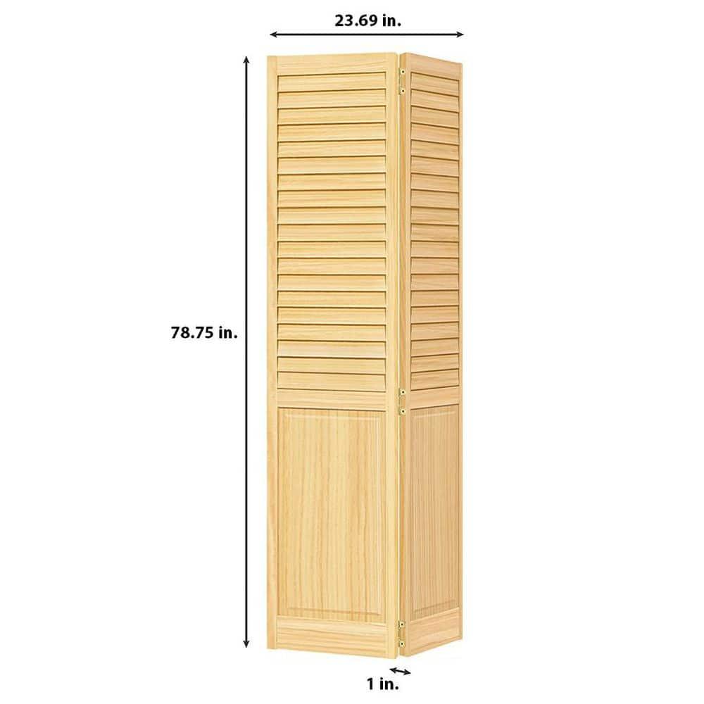 Kimberly Bay Closet Door, Bi-Fold, Plantation Louver-Panel Solid Core White 80 In. X 30 In.