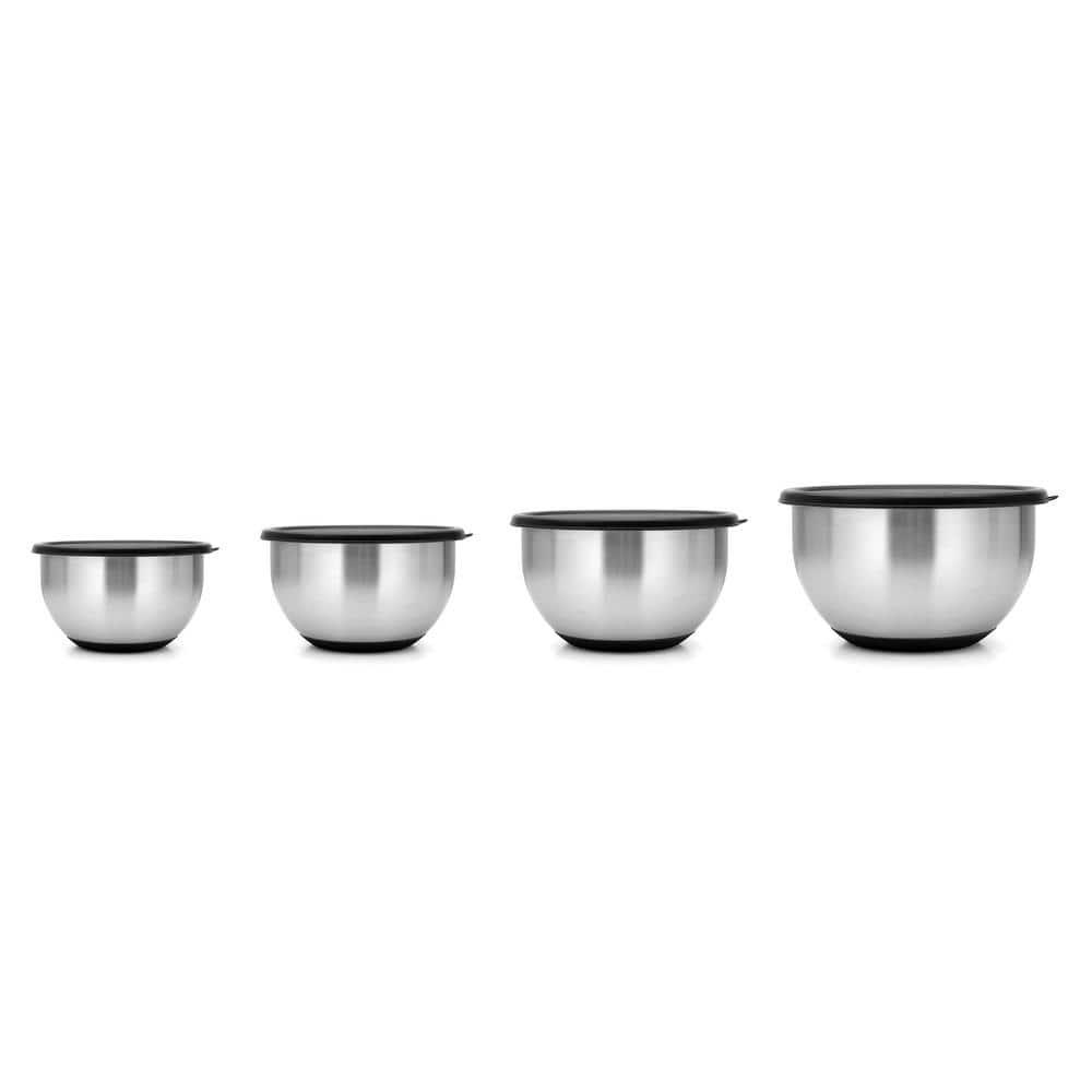 BergHOFF BergHOFF International Essentials 8pc 18/10 Stainless Steel Mixing Bowl Set with Lids