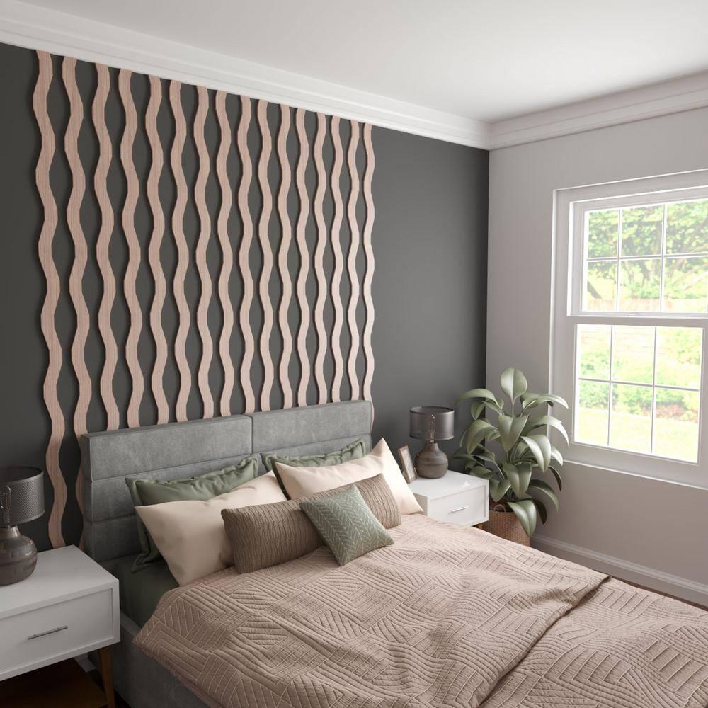 Brazos Adjustable Wood Decorative Slat Wall Panel Kit