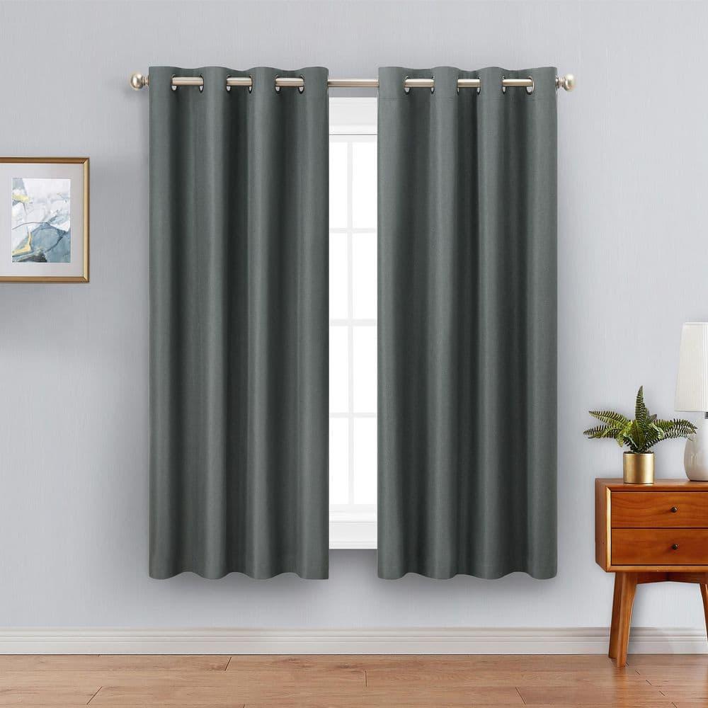 Nautica Nautica Synthetic Solid Color Blackout Thermal Rod Pocket Curtain Panels (Set of 2)