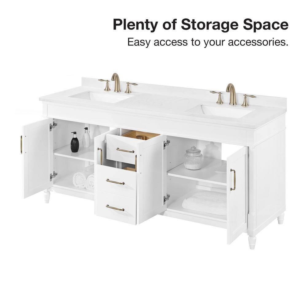 Ove Decors OVE Decors Salisbury 72 in. Double Sink Bathroom Vanity in Pure White