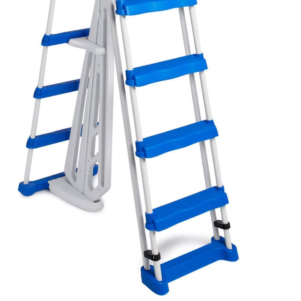 Aquarian Phoenix 18' x 52" Steel Frame Above-Ground Pool Kit, DIY Family Size Backyard Pool with Sand Filter Pump, Ladder, Liner, & Thru-Wall Skimmer