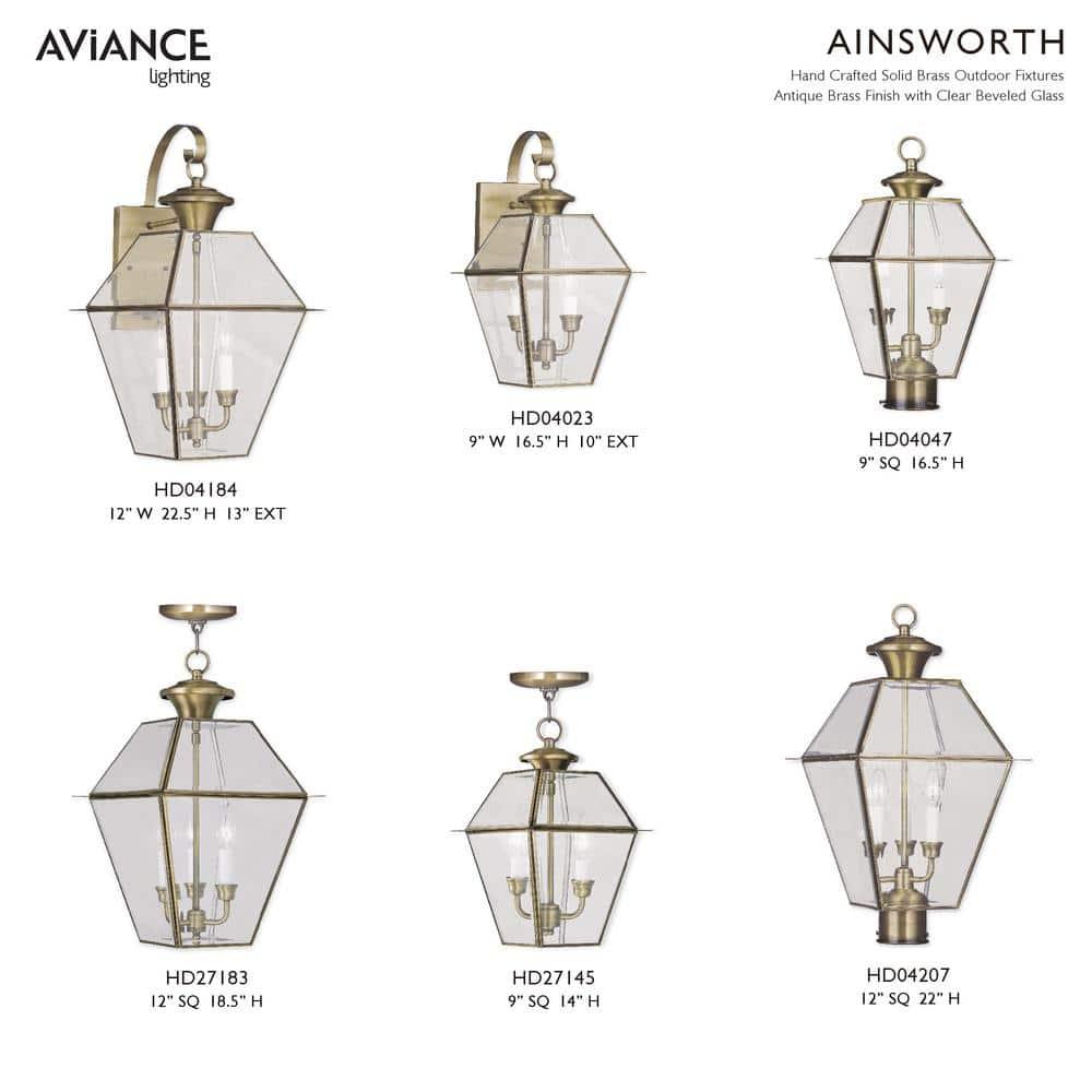 Livex Lighting Westover 3 - Light Pendant in  Antique Brass