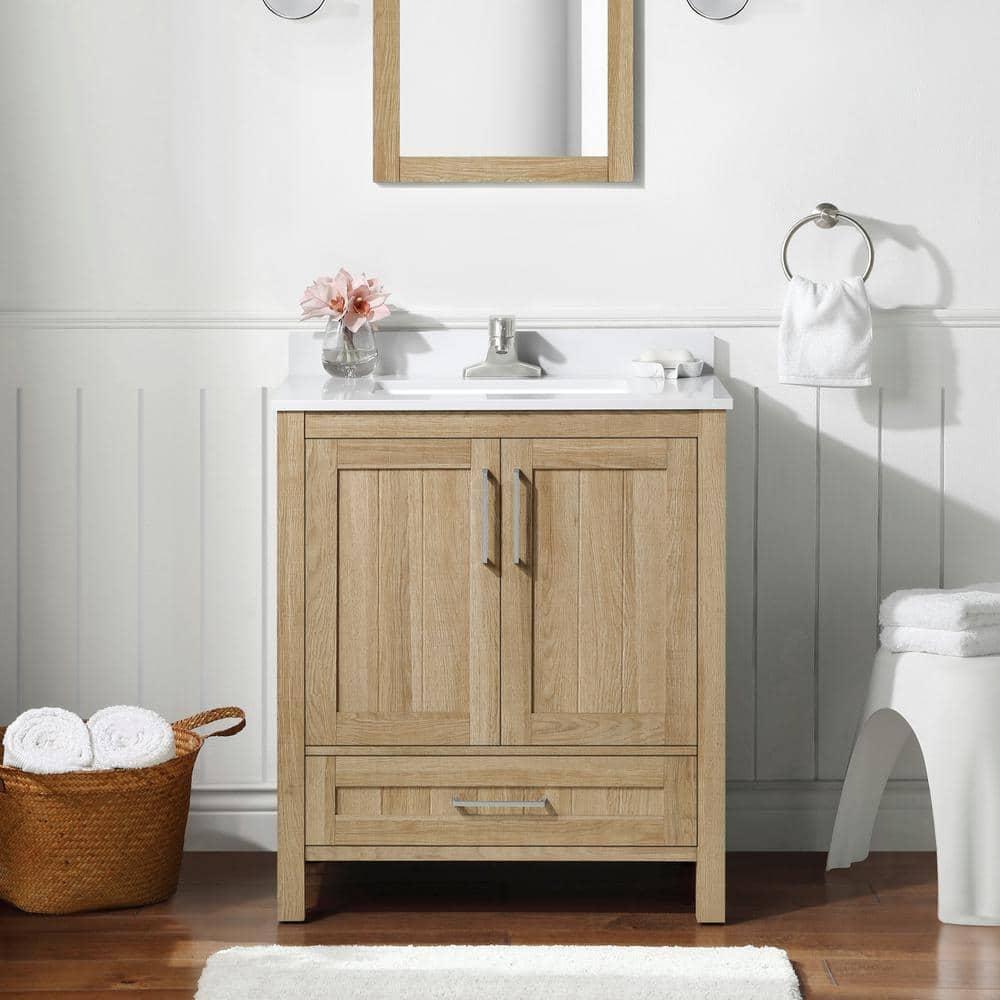 OVE Decors Kansas 30" Single Bathroom Vanity, in White Oak Finish & Reviews | Wayfair