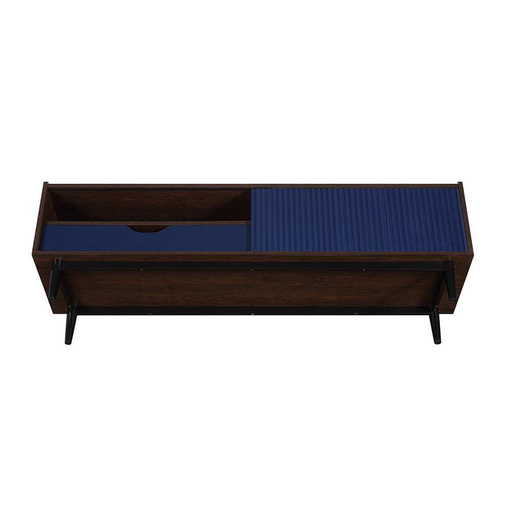 Duane Modern Ribbed TV Stand: Fits up to 55" Screens, Cable Management - Manhattan Comfort