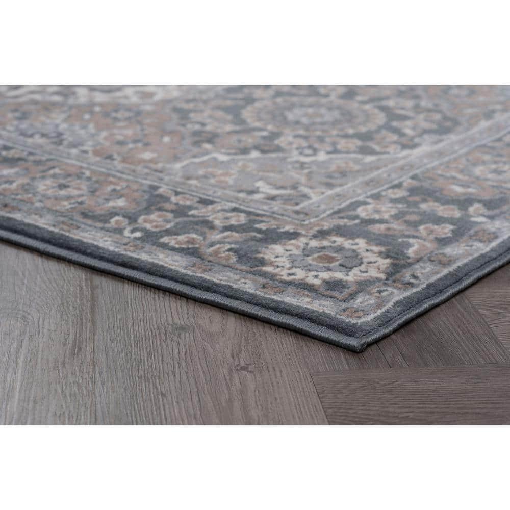 Tayse Madison Area Rug MDN3609 Traditional Gray Garland Repeat 2' x 3' Rectangle