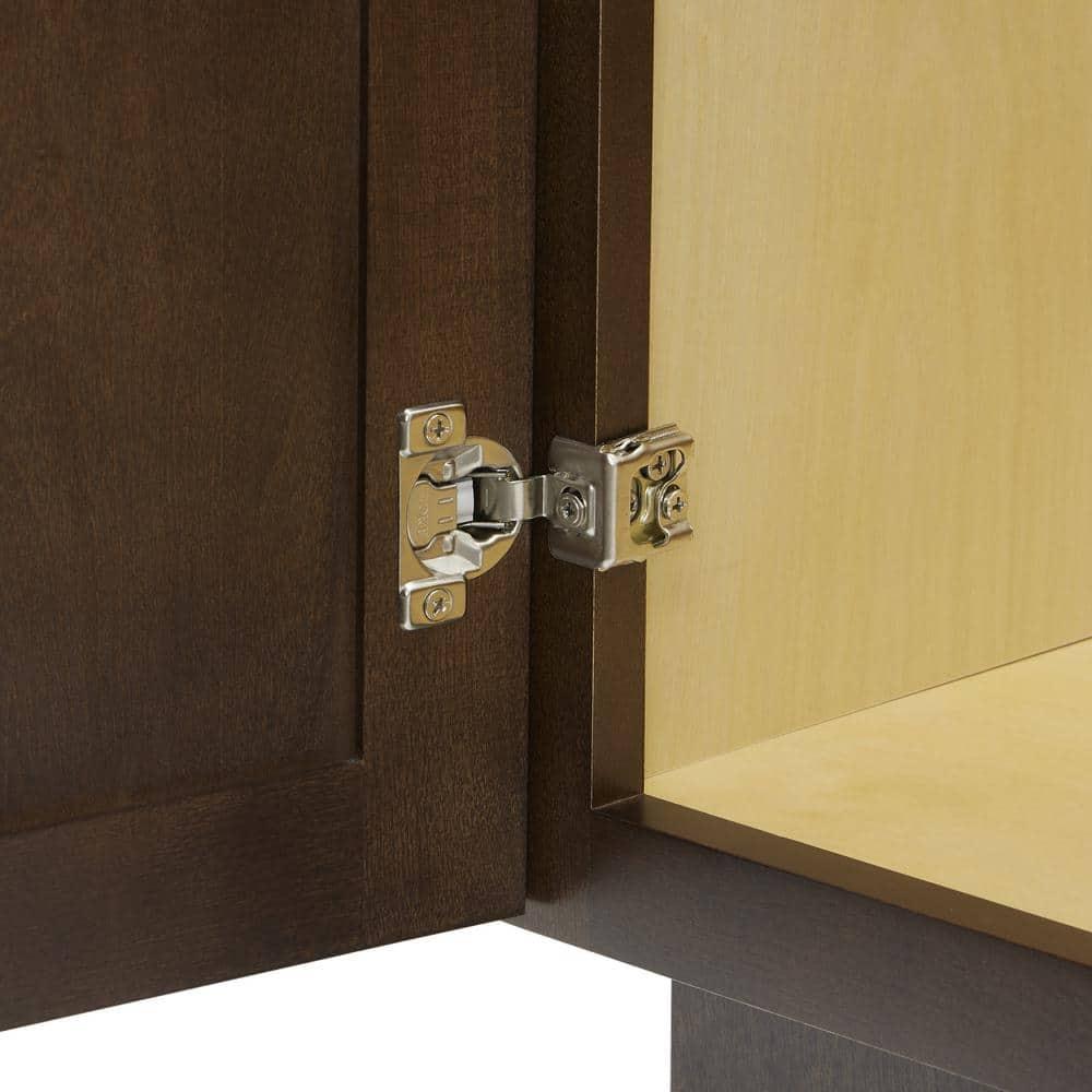 36" W Birch Plywood Freestanding Single Base 2 Drawers Storage Cabinet with Soft Close Door