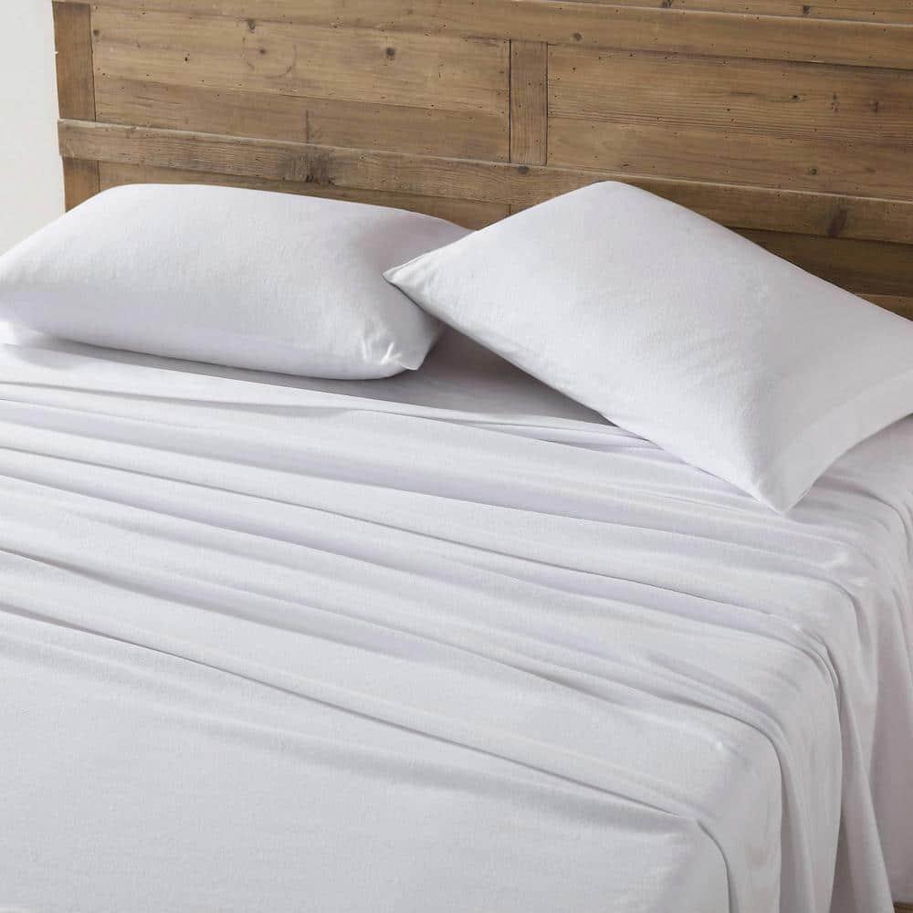 Twin Solid Flannel Sheet Set White - Eddie Bauer