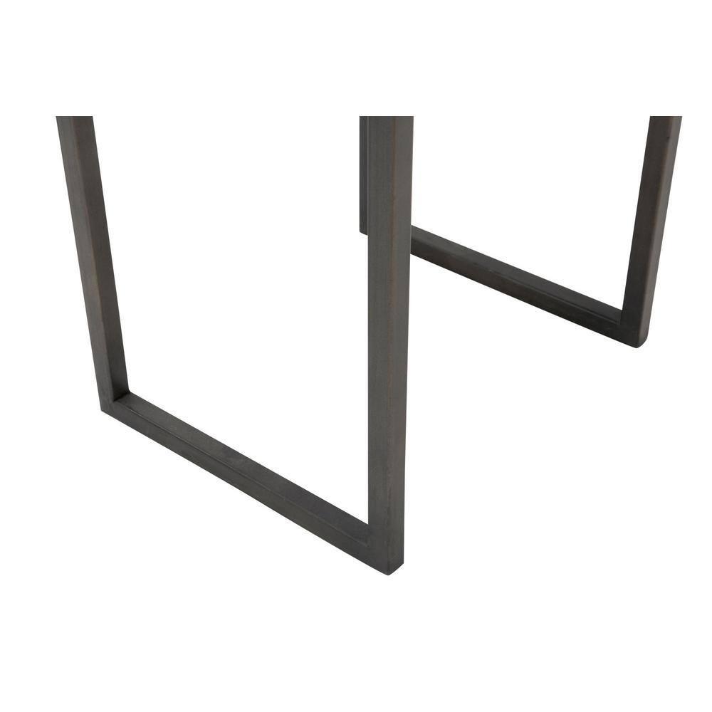 Tripar International Set of 3 Bronze and Black Rectangular Solid Side Table 29.50"