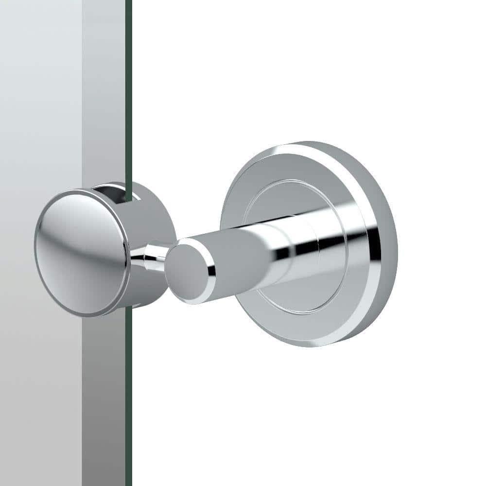 Latitude II Wall Mounted Frameless Beveled Rectangle Mirror | Pivoting Bathroom Vanity Wall Mirror