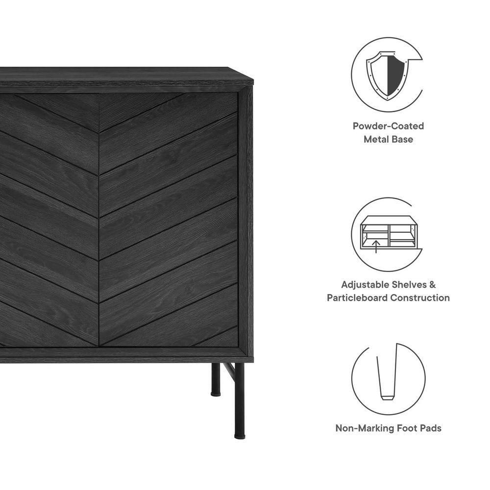 Modway Harper Chevron Sideboard in Black